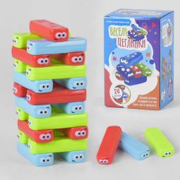   Настільна гра Веселі Цеглінки UKB-B 0040(240 4FUN Game Club 24 деталі,українською мовою,в коробці