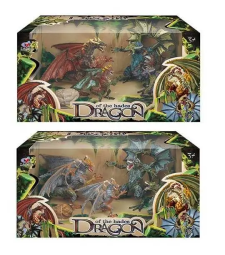 Набір драконів Q 9899-403   2 види, 5 елементів, 4 дракони, в коробці
