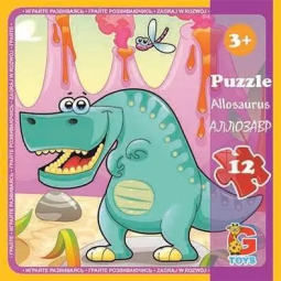 Пазли 12 ел. "G-Toys" "Динозаври" LD 01 